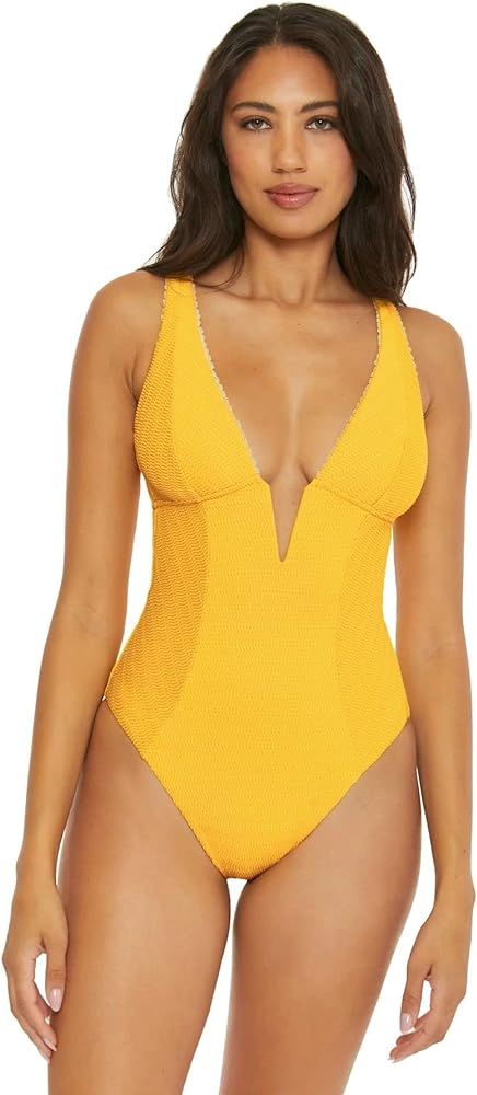 BECCA Women's Tuscany One Piece Swimsuit, Plunge Neck, Bathing Suits | Amazon (US)
