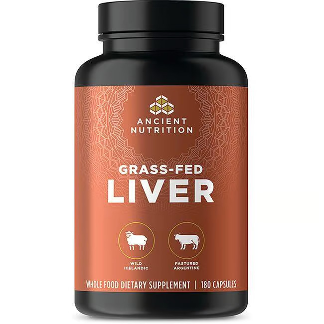 Ancient Nutrition Grass-Fed Liver Supplement Vitamin | 180 Caps | Swanson