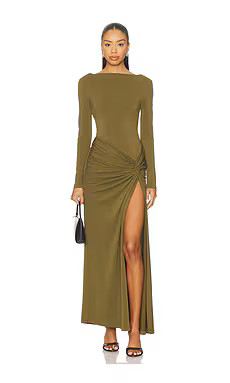 Significant Other Sarlyn Long Sleeve Maxi Dress in Khaki from Revolve.com | Revolve Clothing (Global)
