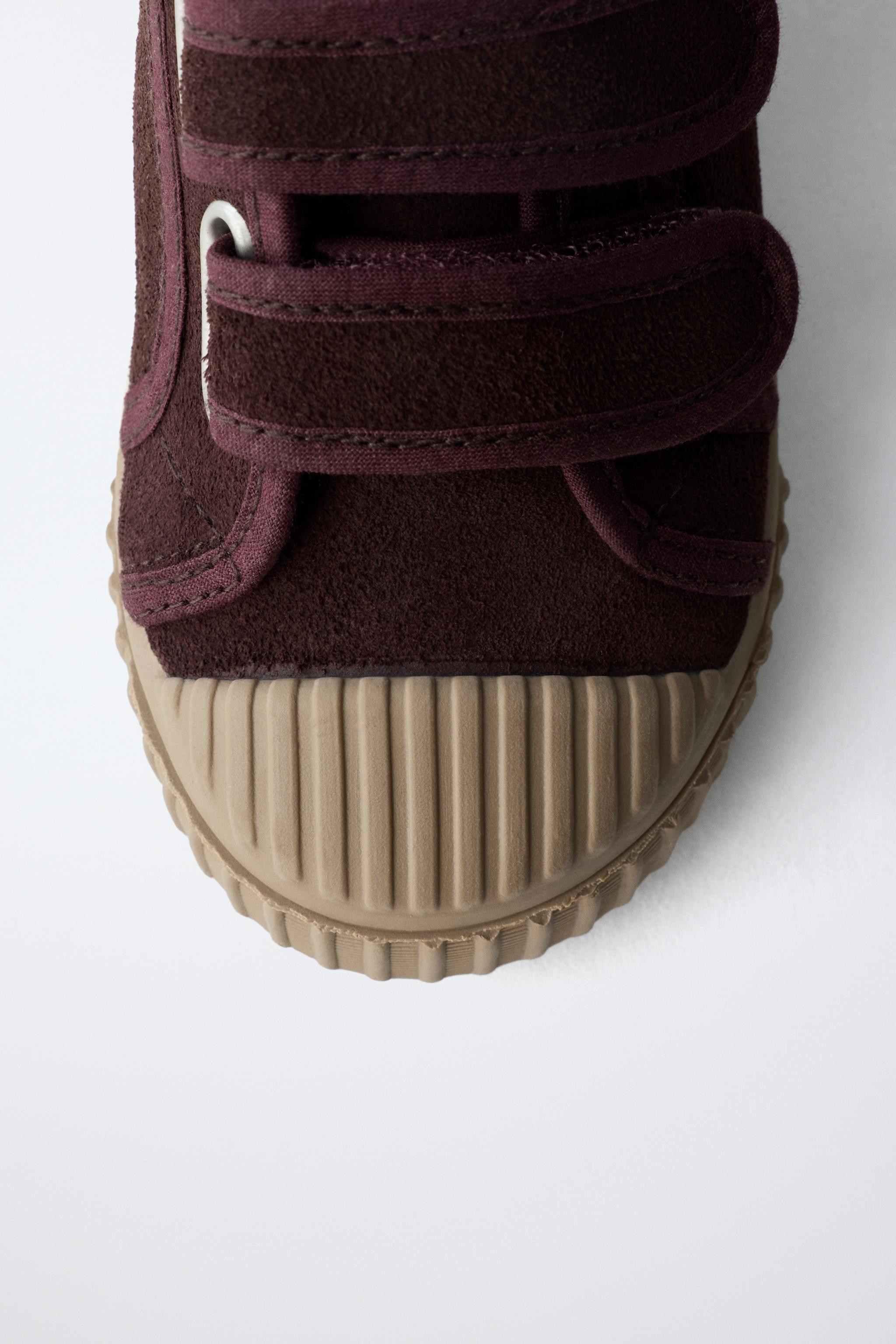 SPLIT SUEDE SNEAKERS | Zara UK