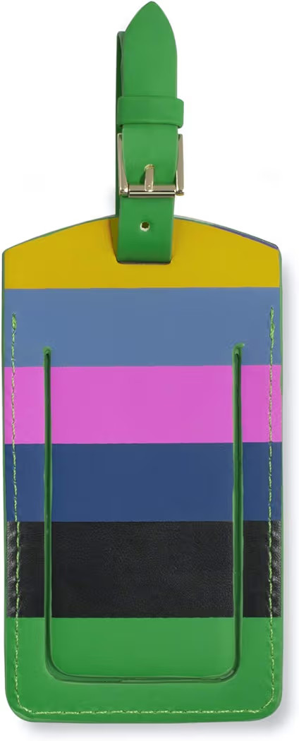 Kate Spade New York Vegan Leather Luggage Tag for Women, Durable Suitcase ID Tag, Enchanted Strip... | Amazon (US)