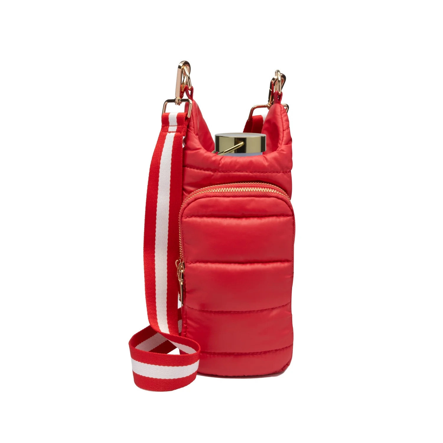 Poppy Red Hydrobag® with Poppy & White Striped Strap | WanderFull 
