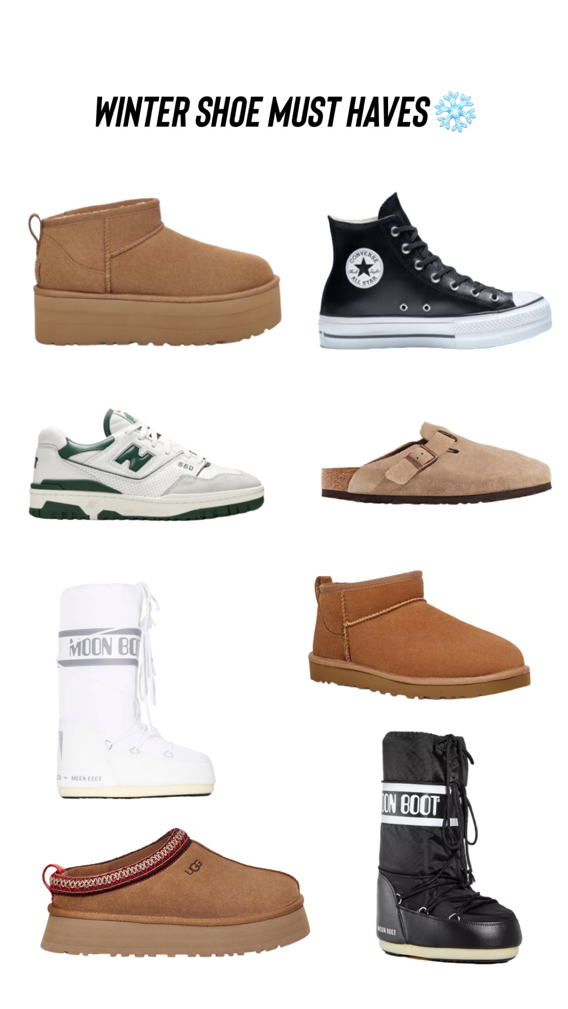 Winter shoe must haves 

#LTKGiftGuide #LTKHoliday #LTKshoecrush