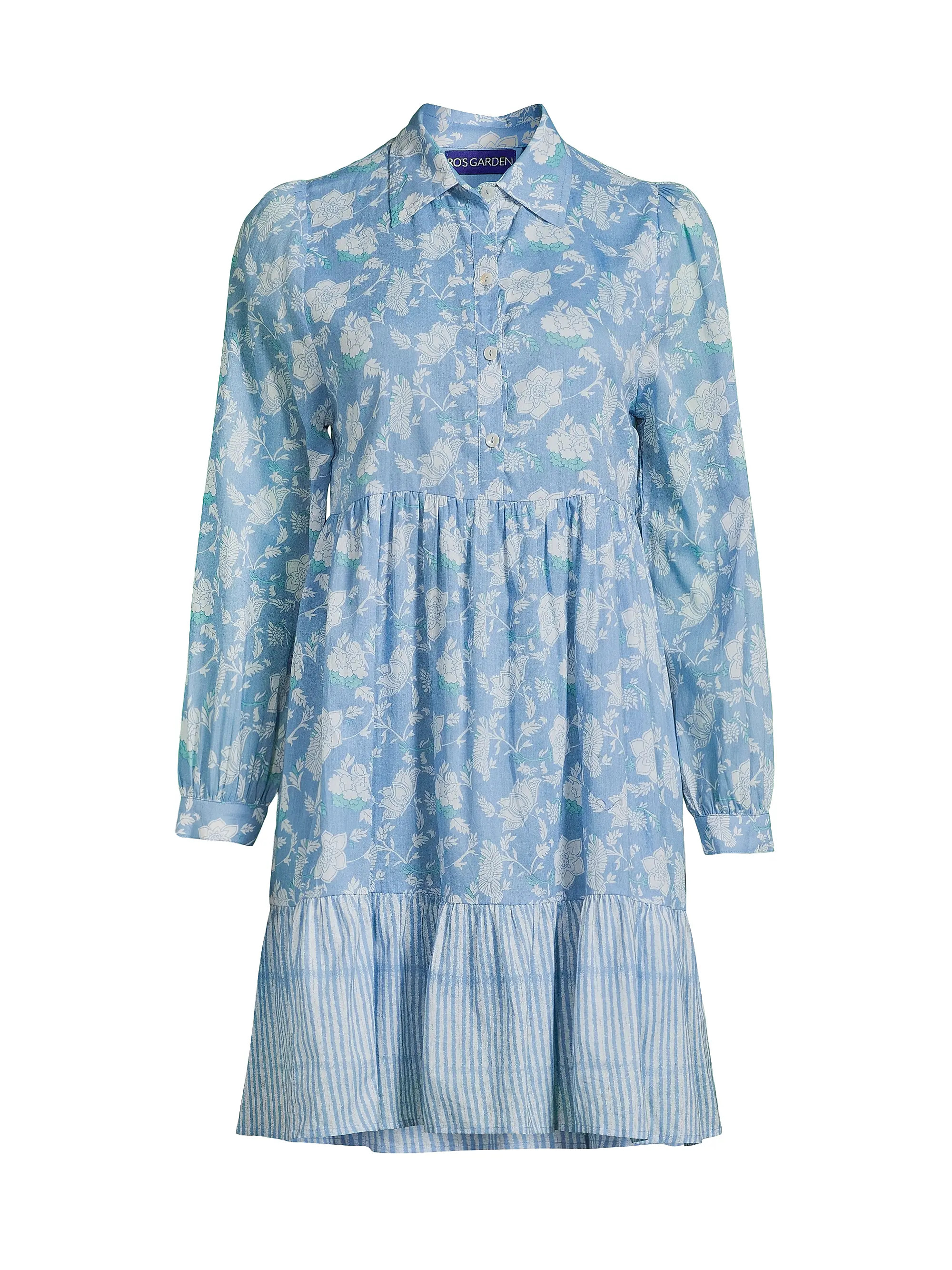 Romy Floral Cotton Mini-Shirtdress | Saks Fifth Avenue