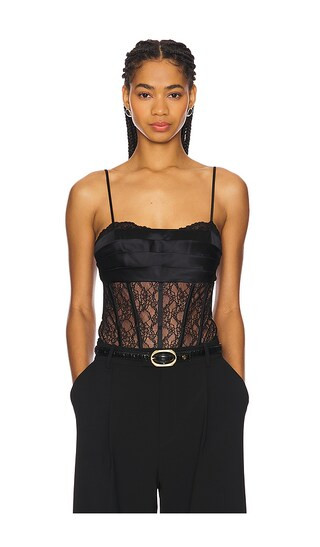 Danika Bodysuit in Black | Revolve Clothing (Global)