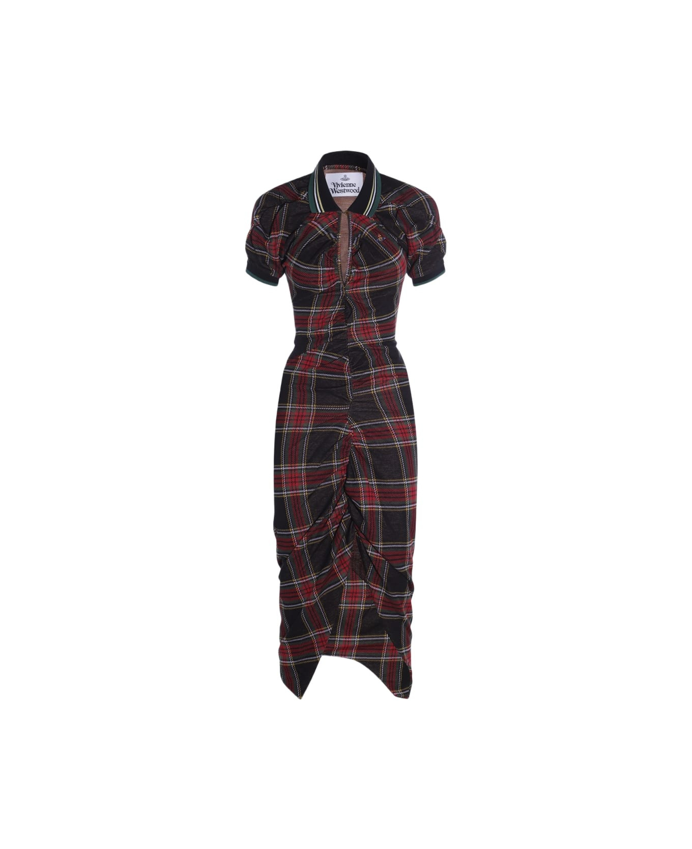 Red And Green Cotton Midi Dress | Italist.com US