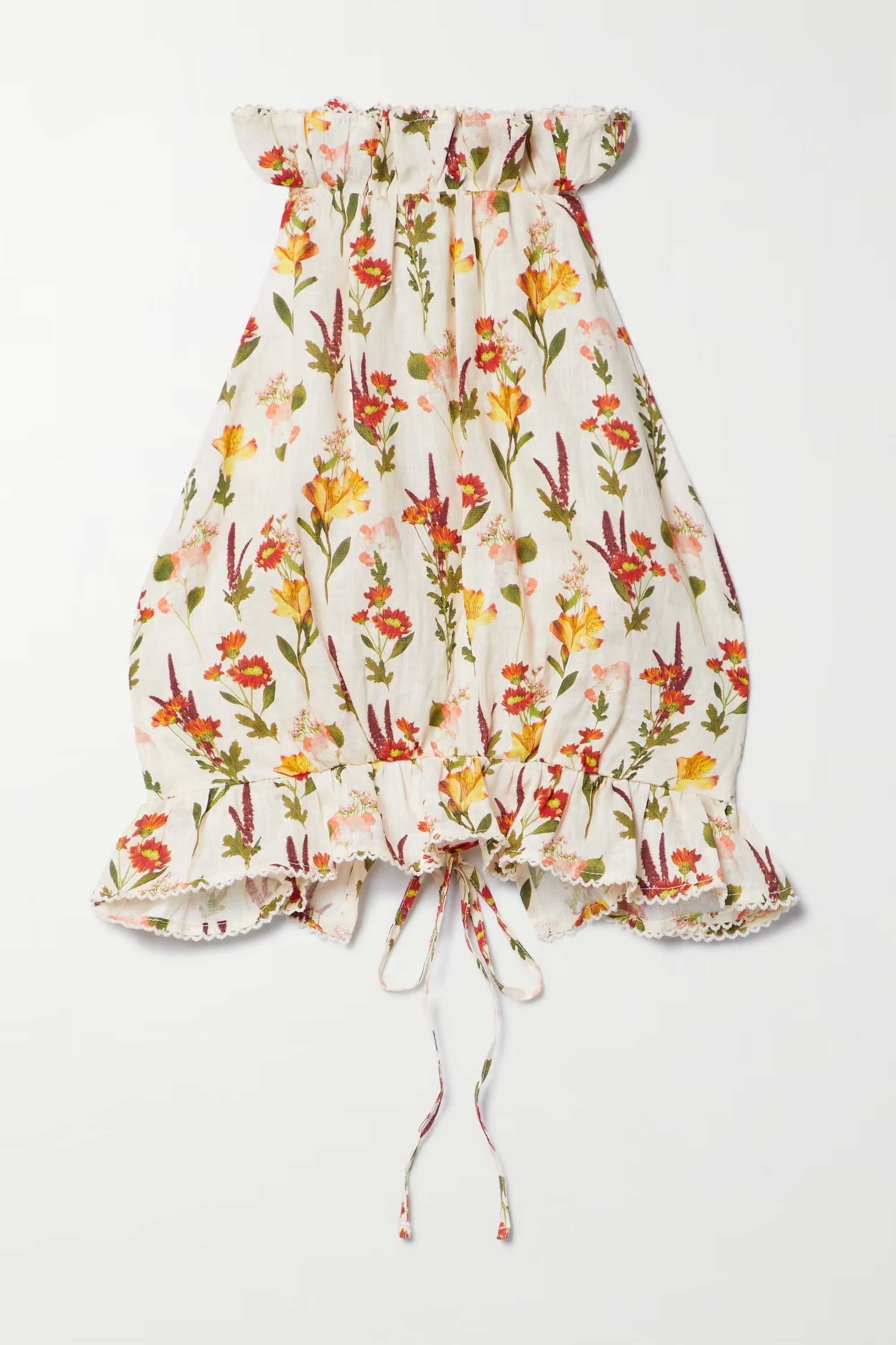 Nardo Clementina cropped floral-print linen-gauze halterneck top | NET-A-PORTER (US)