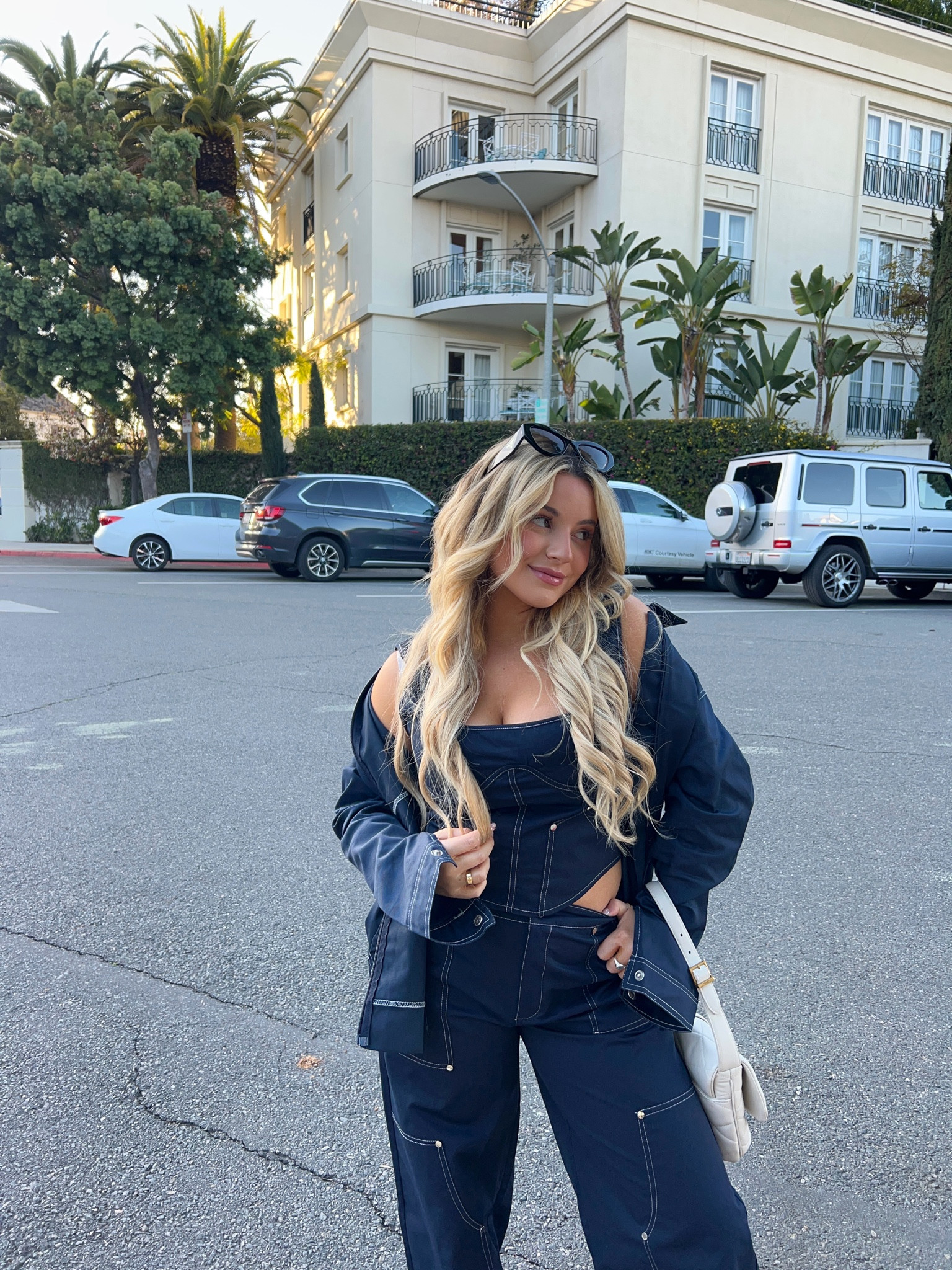 big fan of 3 piece sets 🤍 tank is sold out but the jacket & pants are on sale rn! 

#LTKSale #LTKstyletip