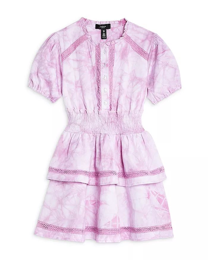 AQUA Girls' Tie Dye Cupcake Smocked Waist Ruffle Dress - Big Kid - 100% Exclusive Back to results... | Bloomingdale's (US)