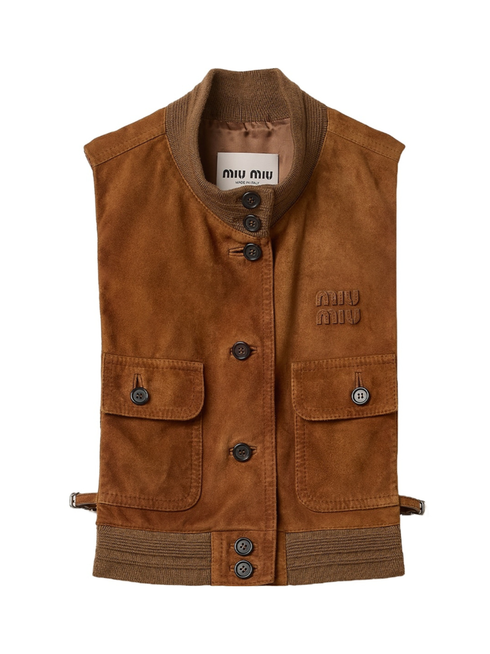 Waxed suede leather vest | Senser US