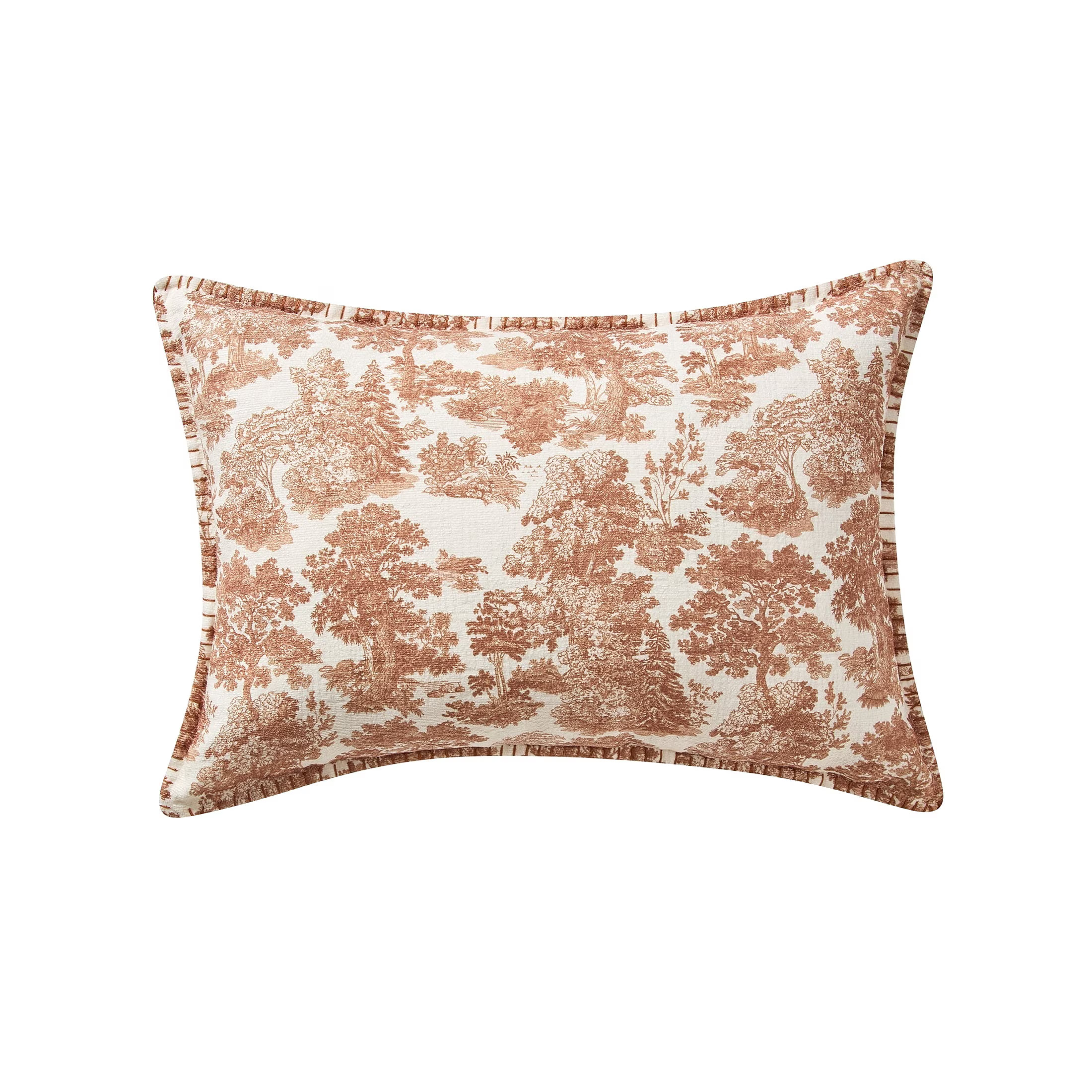 My Texas House 14" x 20" Forest Toile Rust Oblong Decorative Pillow | Walmart (US)