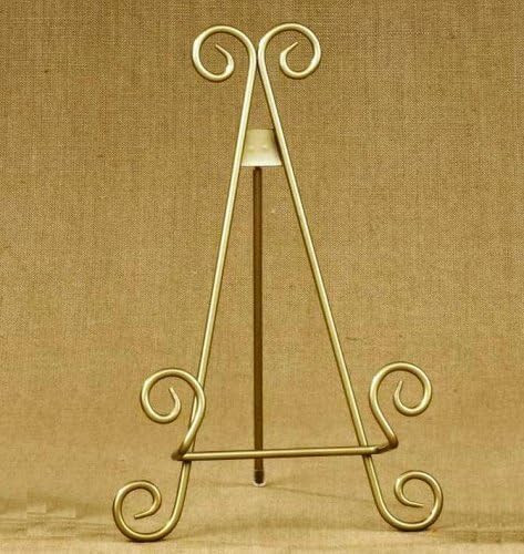 11"h Gold Finish Metal Display Easel - Platter Stand ~ Great for Display Photo Frames and Collectibl | Amazon (US)