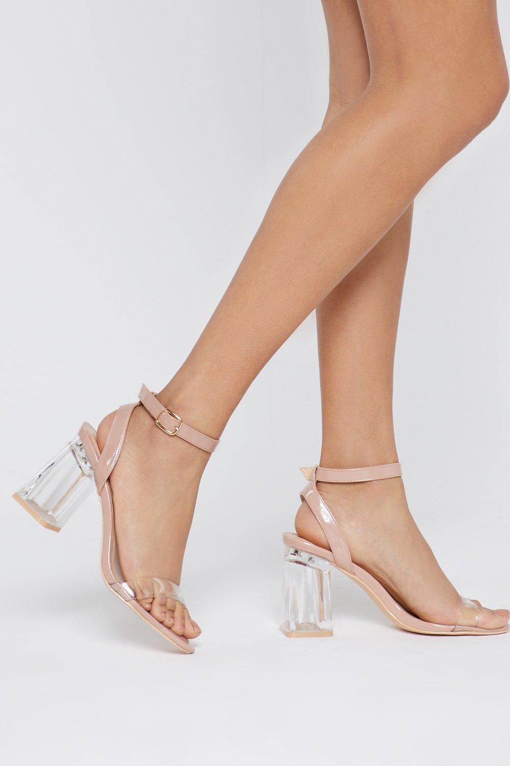 Take It From Heel Clear Patent Heels | NastyGal (UK, IE)