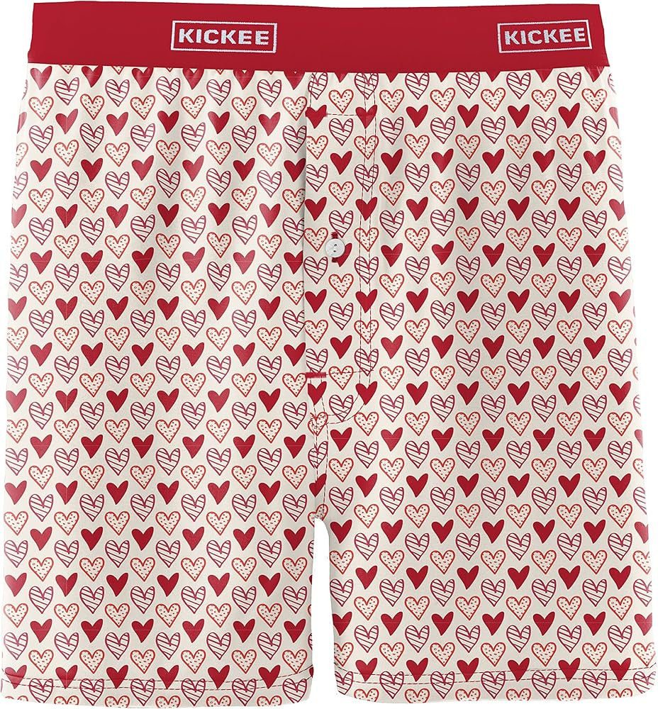 KICKEE Full of Hearts Men’s Underwear, Silky Soft and Comfy Fitted Underwear | Amazon (US)