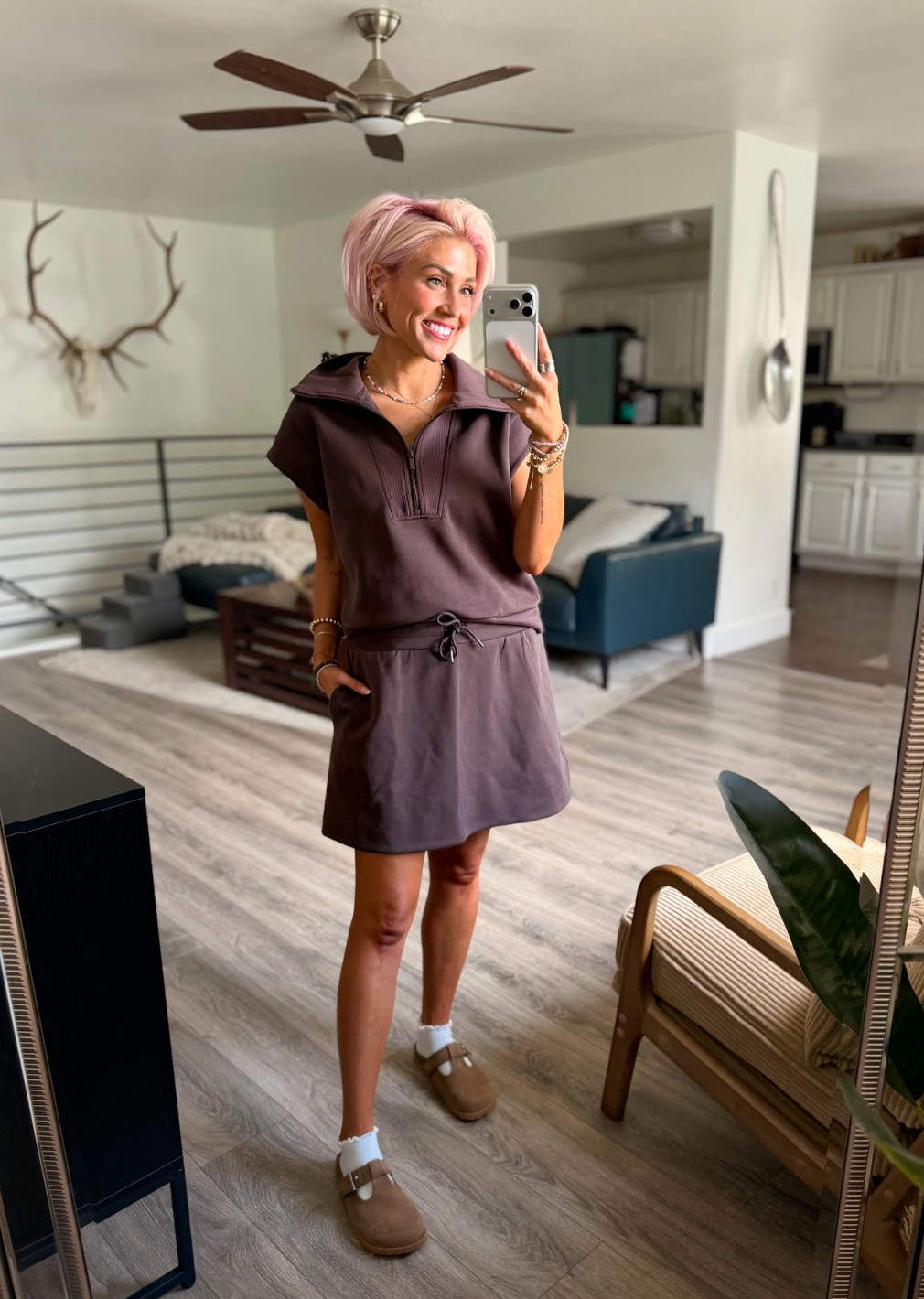 How cute is this set?? Comfy too!! Top: Small // Skirt: Medium // Shoes: TTS 

 #LTKootd #LTKSeasonal