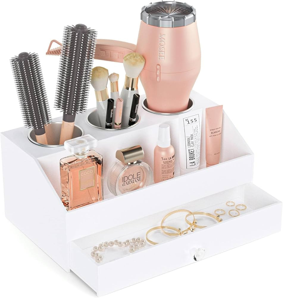 Cokokert Hair Tool Organizer,Acrylic Hair Dryer and Hair Styling Tools Organizer,Hot Tool Holder,... | Amazon (US)