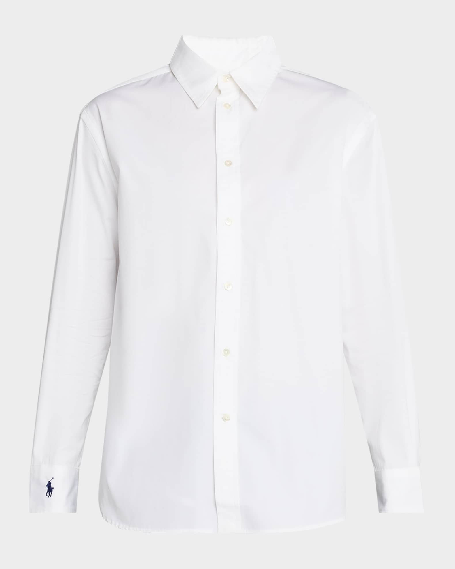 Oversized Cotton Button-Front Shirt | Neiman Marcus
