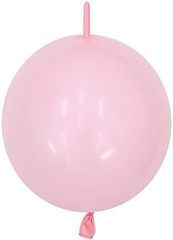 IN-JOOYAA 6 Inch Baby Pink Latex Link Balloon 100 Pcs Quick Linkable Balloon for Party Decoration | Amazon (US)