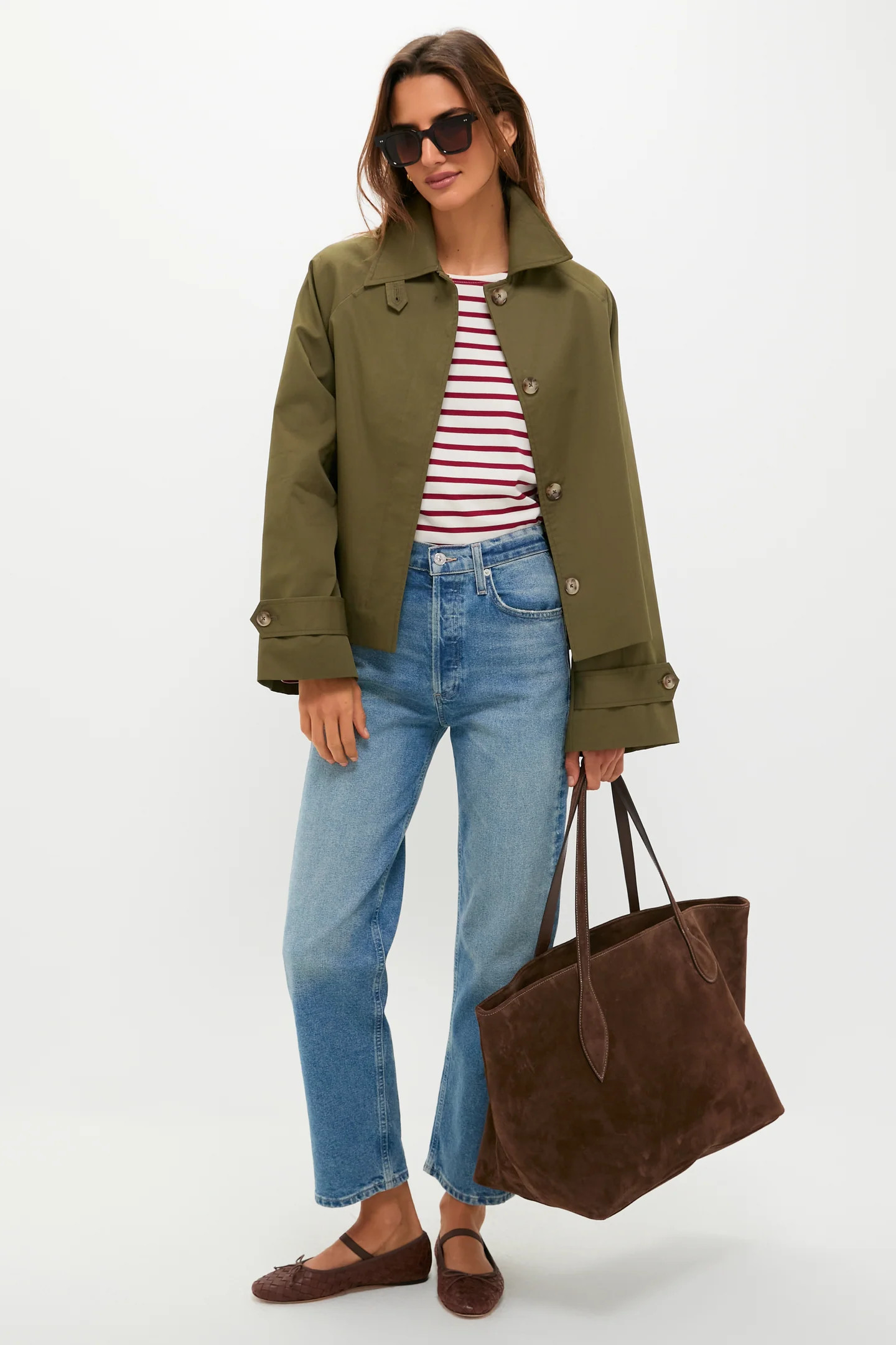 Olive Drew Short Trench Coat | Tuckernuck (US)