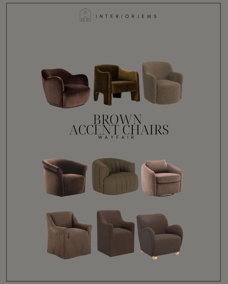 Brown accent chair, brown lounge, chair, trending style, brown, living room, chair, brown bedroom, chair, comfy chair, velvet chair, swivel chair, arm chair, Wayfair

#LTKstyletip #LTKhome #LTKsalealert