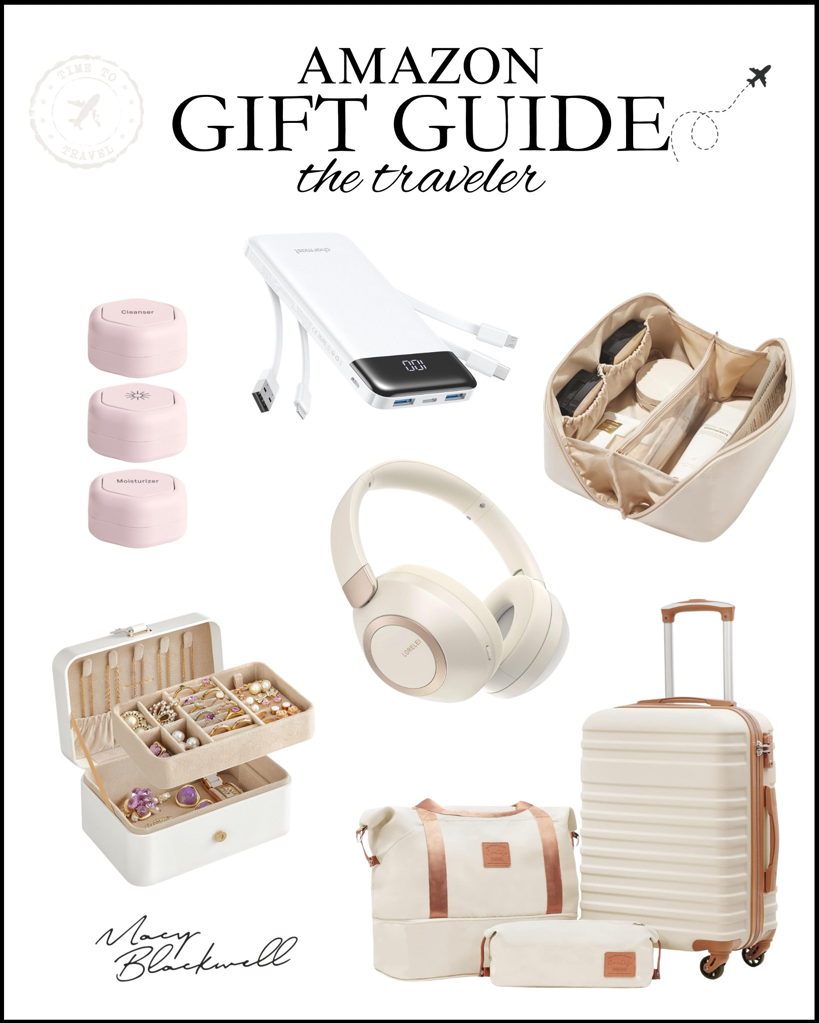 Women’s gift guide
Travel must haves
Travel gift guide 
Women’s luggage 
Women’s headphones 
Toiletries bag 
Travel guide

#LTKCyberWeek #LTKHoliday #LTKGiftGuide