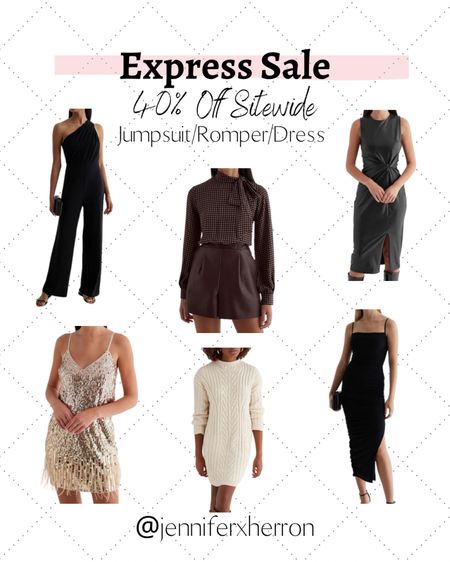 Found the cutest jumpsuit, romper & dresses on the Express sale. Everything is 40% off at Express right now. 🤍🖤

Follow @jenniferxherron for more inspiration ✨

#LTKsalealert #LTKfindsunder50 #LTKfindsunder100