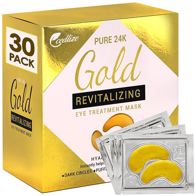 Cedlize Under Eye Collagen Patches, 24K GOLD ANTI-AGING MASK, Pads For Puffy Eyes & Bags, Dark Ci... | Amazon (US)