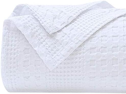 PHF 100% Cotton Waffle Weave Blanket King/Cal King Size - 410GSM Washed Soft Breathable Skin-Frie... | Amazon (US)