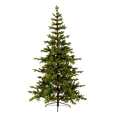 7.5' Prelit PowerConnect Feel Real Hinged Dancer Pine Artificial Christmas Tree Clear Lights - National Tree Company | Target