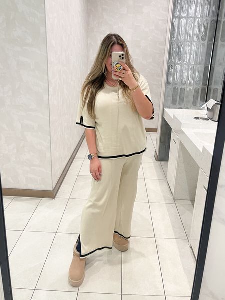 Today’s travel outfit!! I have this Amazon set in this cream color and the black-long sleeve one. I have worn them so much already, specially for traveling (I packed both sets this week)

#LTKtravel #LTKfindsunder50