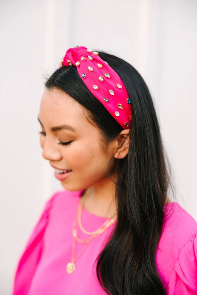 Can't Stop Your Shine Hot Pink Rhinestone Headband | The Mint Julep Boutique