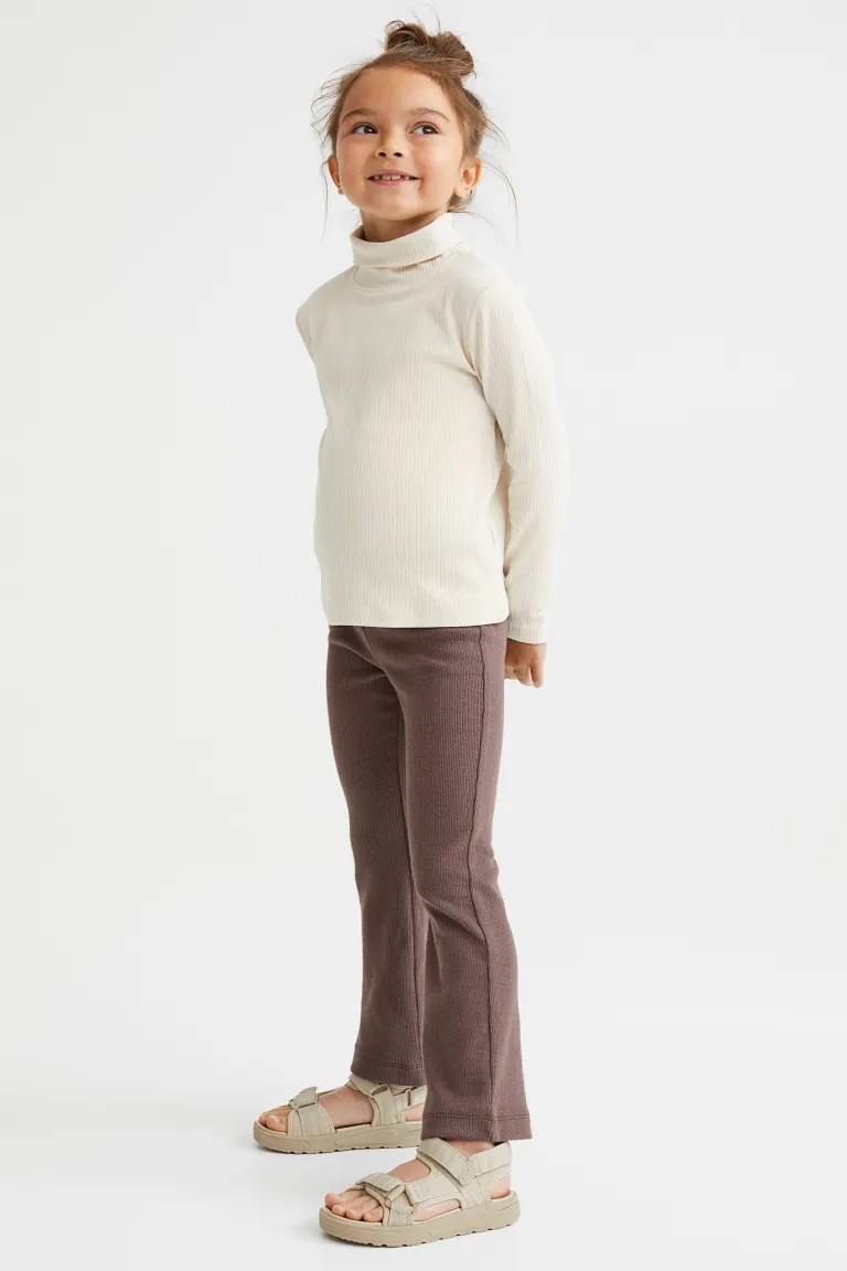 2-pack Ribbed Jersey Mock Turtleneck Tops | H&M (US + CA)