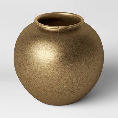 Decorative Round Metal Vase Brass - Threshold™ | Target
