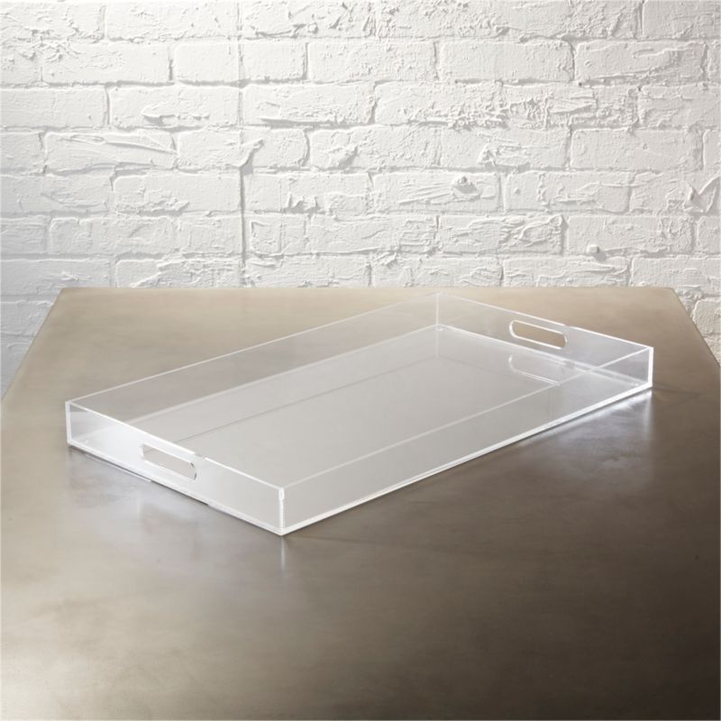 Acrylic Clear Rectangular Tray + Reviews | CB2 | CB2