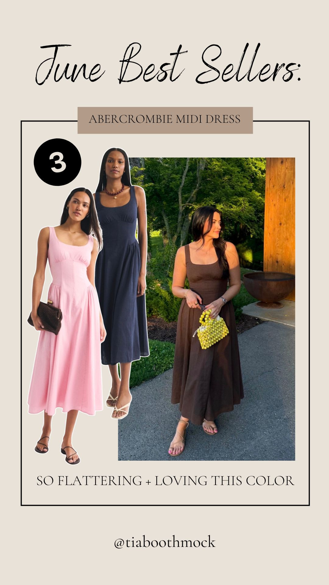 This @abercrombie dress has been one of my favorite summer pieces! 🤎 It's so flattering, comfortable, and easy to dress up or down. 

 #LTKootd #LTKSeasonal