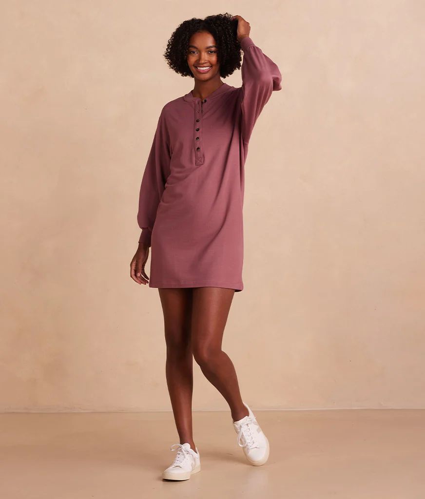 The Softest French Terry Henley Dress 
            | 
              
              
             ... | SummerSalt