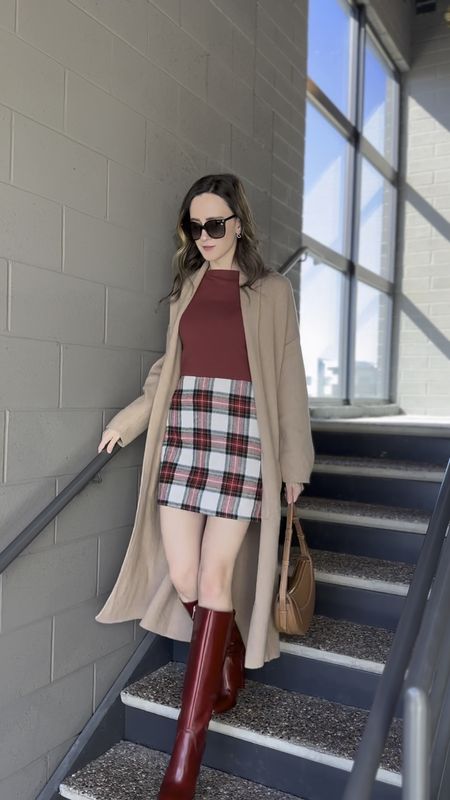 This outfit is giving me all the cozy fall vibes 🍁🍂 Wearing a small in the tank and a XS in the coat! Boots run TTS

#LTKstyletip #LTKHoliday #LTKVideo