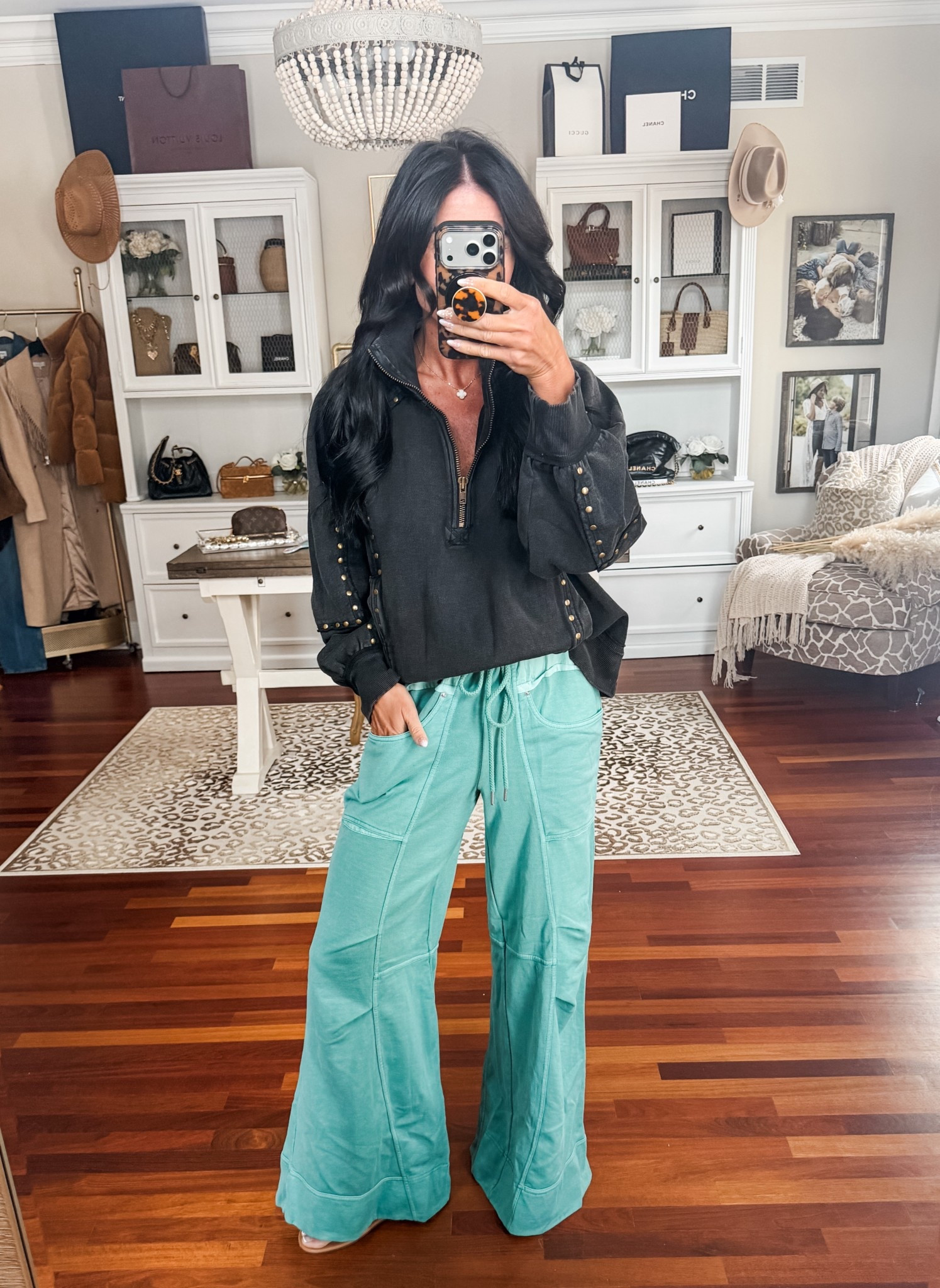 These pants are so fun and comfy and love the studded detail on this sweatshirt 

#LTKmomlife #LTKootd #LTKSeasonal