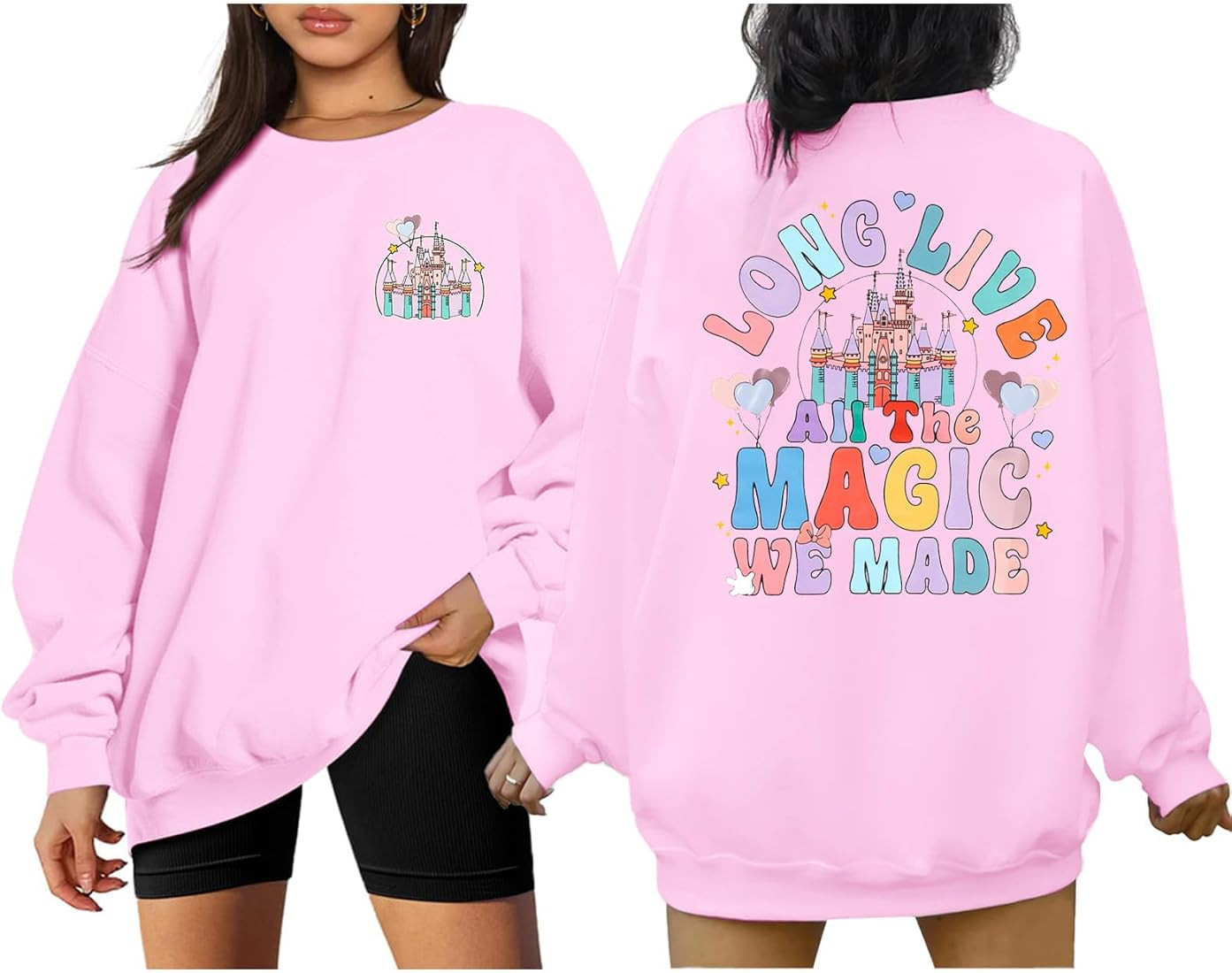 Magic Kingdom Sweatshirts for Women: Long Live All The Magic We Made Tshirt Magical Castle Vacati... | Amazon (US)