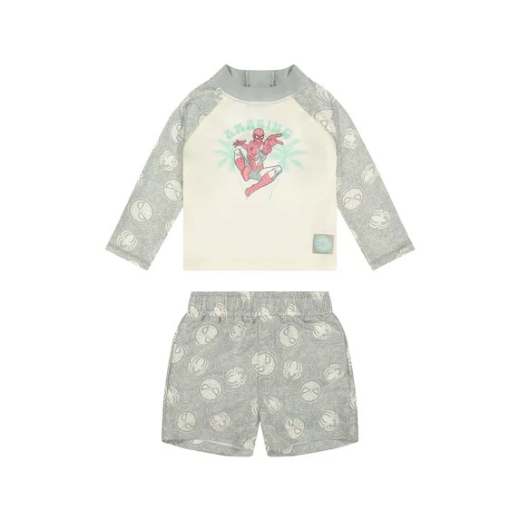 Character Toddler Boy Rash Guard Swim Set, 2- Pieces, Sizes 12M- 5T | Walmart (US)