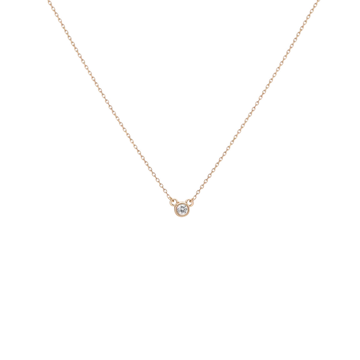 Mini Diamond Bezel Necklace | AUrate New York