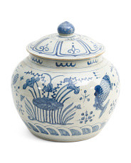 12in Ancestor Fish Lotus Rice Jar | Home | Marshalls | Marshalls