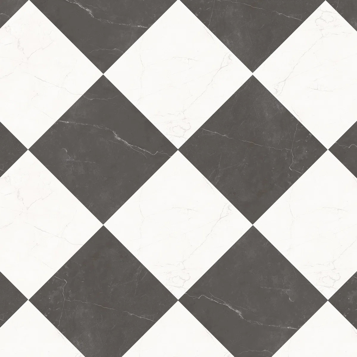 Sophia Checkerboard 12" x 12"  Porcelain Marble-Look Floor Tile (33.44 Sq. Ft. / Case) | Wayfair North America