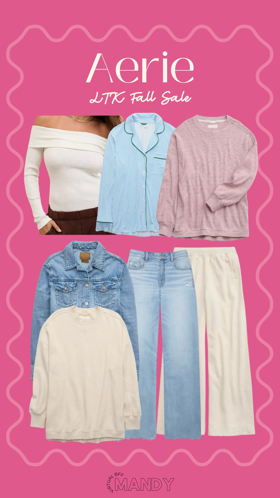Aerie LTK Fall Sale 🤩

Aerie - Fall fashion - Sweaters - Pants - Denim jeans - Jean jacket - Pajamas - Fall tops - Casual outfit inspo - Style tips - Mom outfits - Comfy clothes 

#LTKStyleTip #LTKSeasonal #LTKFallSale