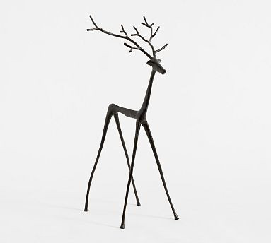 Oversized Sculpted Reindeer - 45"H | Pottery Barn (US)