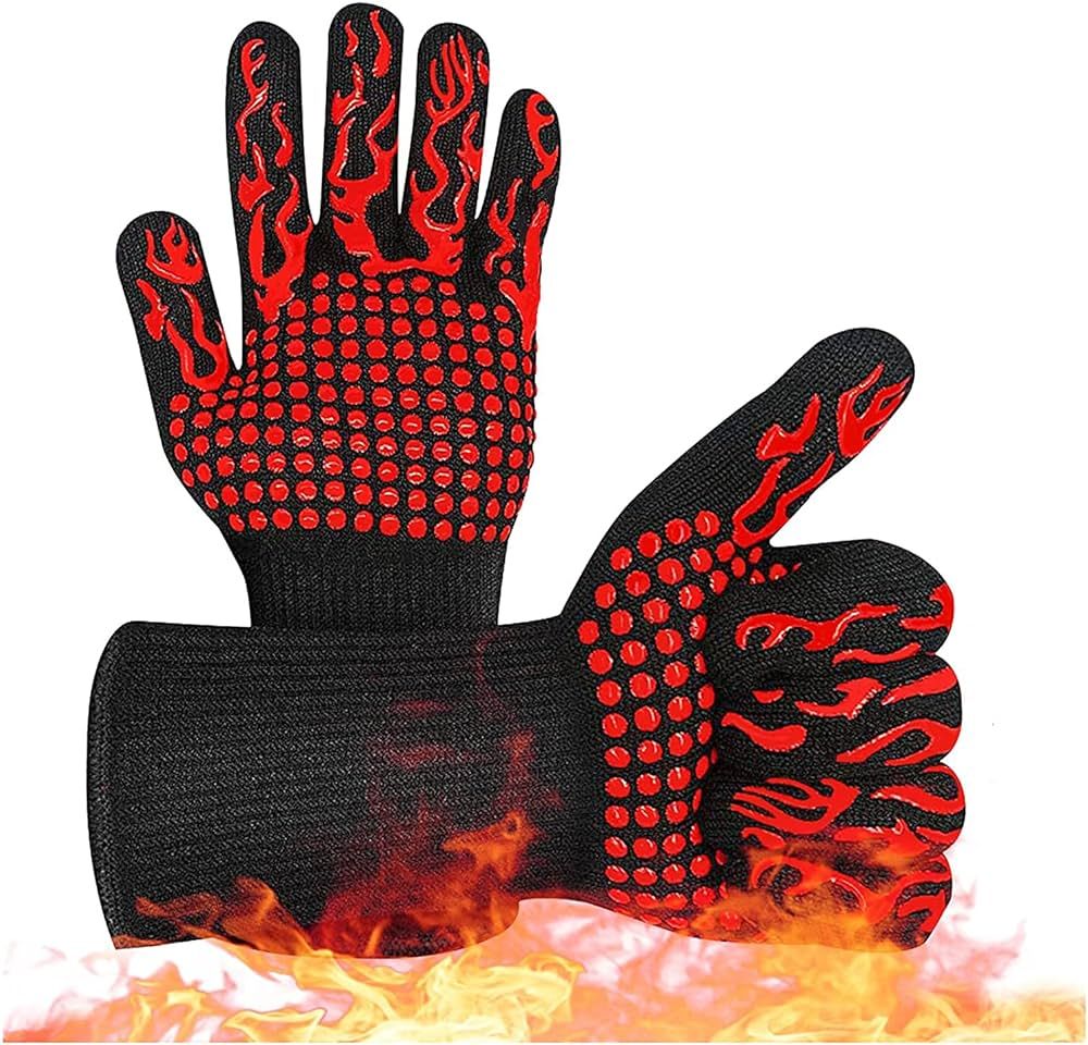 BBQ Gloves - Heat Resistant Gloves 1472°F, Silicone Non-Slip Grill Gloves, Oven Gloves for Barbe... | Amazon (CA)