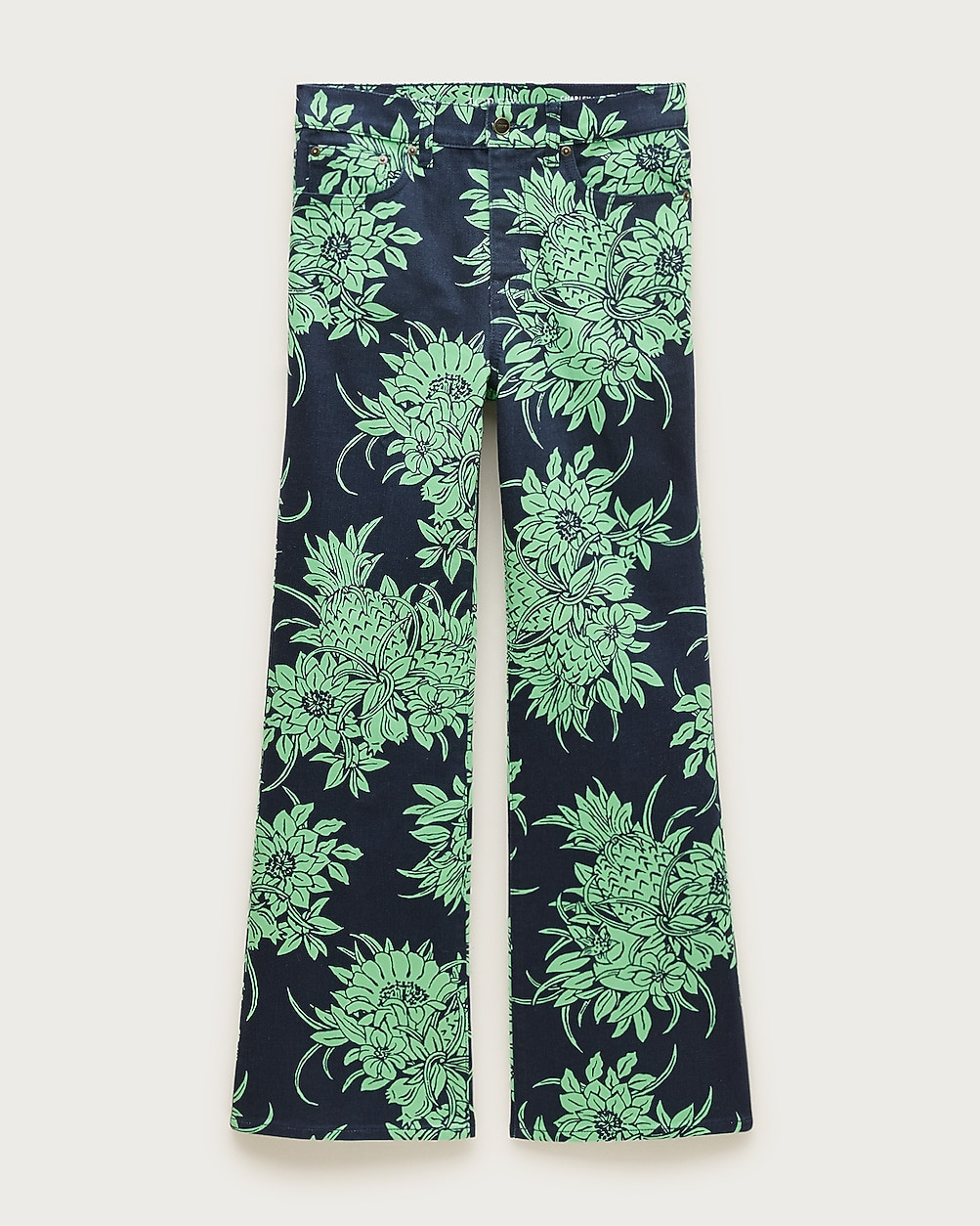 Charley kickout cropped jean in pineapple garden print | J. Crew US