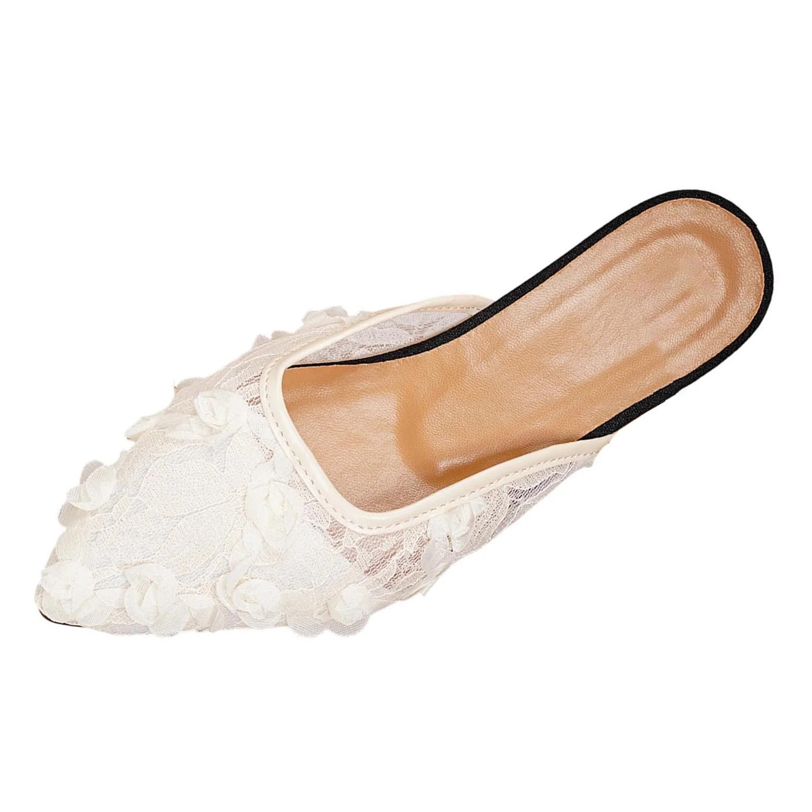 FRSASU Comfortable Embroidered Mules for Women, Slip-on Backless Loafers with Pointed Toe, Stylis... | Walmart (US)