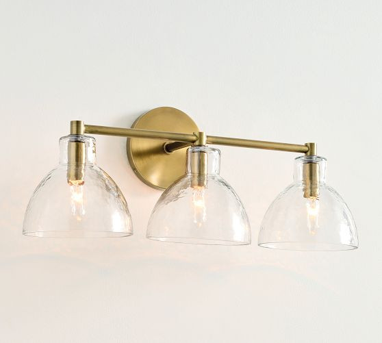 Bridget Recycled Glass Triple Sconce (20") | Pottery Barn (US)