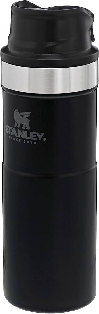 Stanley Trigger Action Travel Mug 0.47L Matt Black – Keeps Hot for 7 Hours - BPA-free Stainless... | Amazon (US)